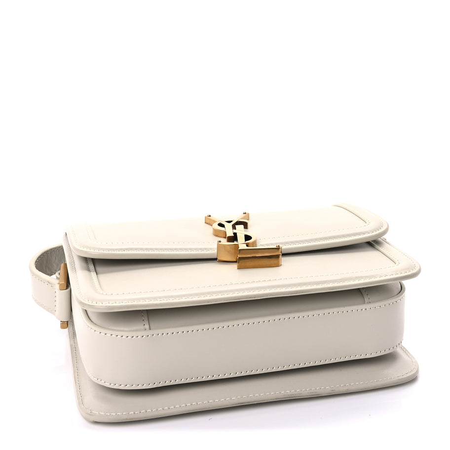 Saint Laurent Smooth Calfskin Small Solferino Satchel Ivory Image 3