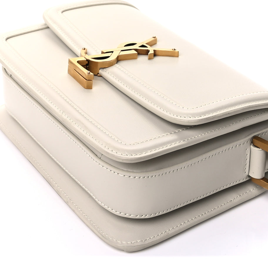 Saint Laurent Smooth Calfskin Small Solferino Satchel Ivory Image 7