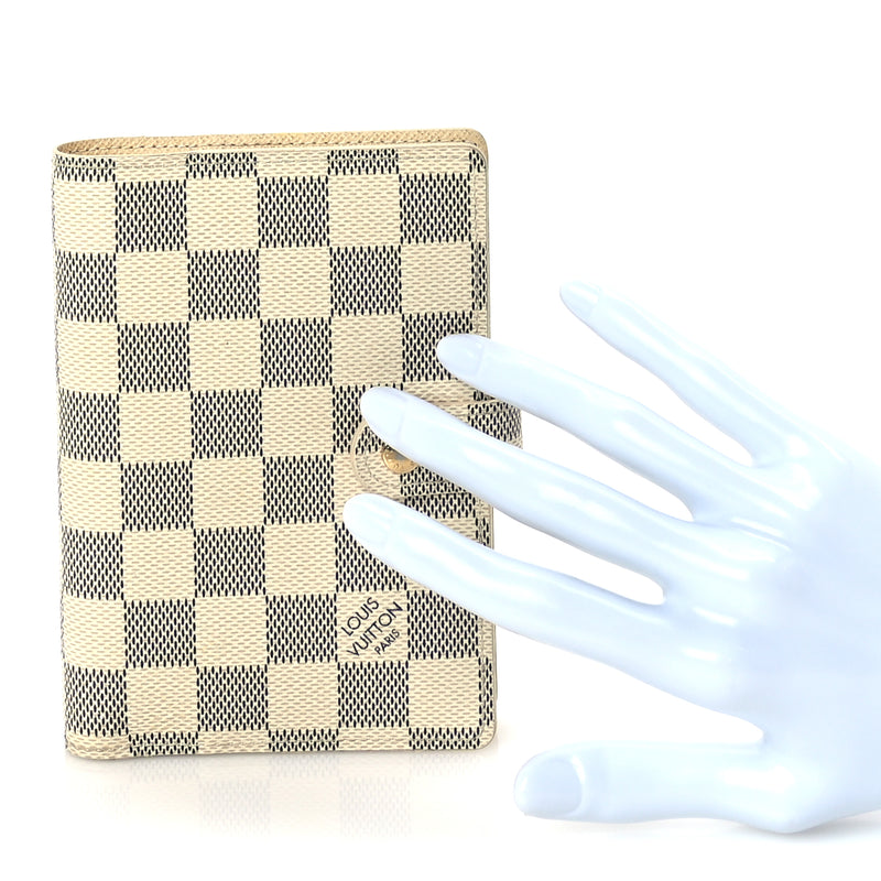  Louis Vuitton Damier Azur Small Ring Agenda Cover