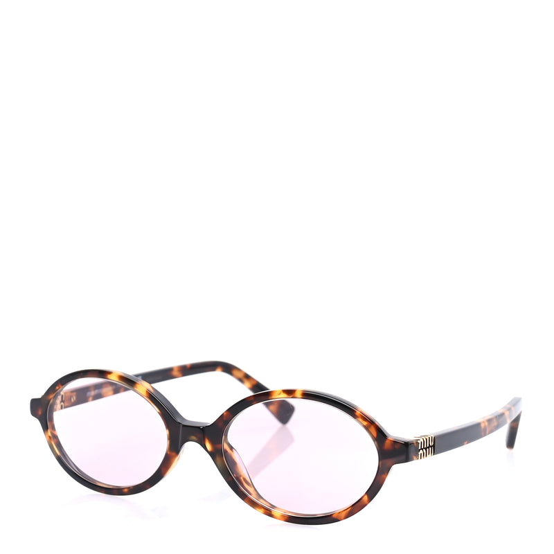  Miu Miu Acetate Oval Regard Sunglasses SMU04Z Tortoise