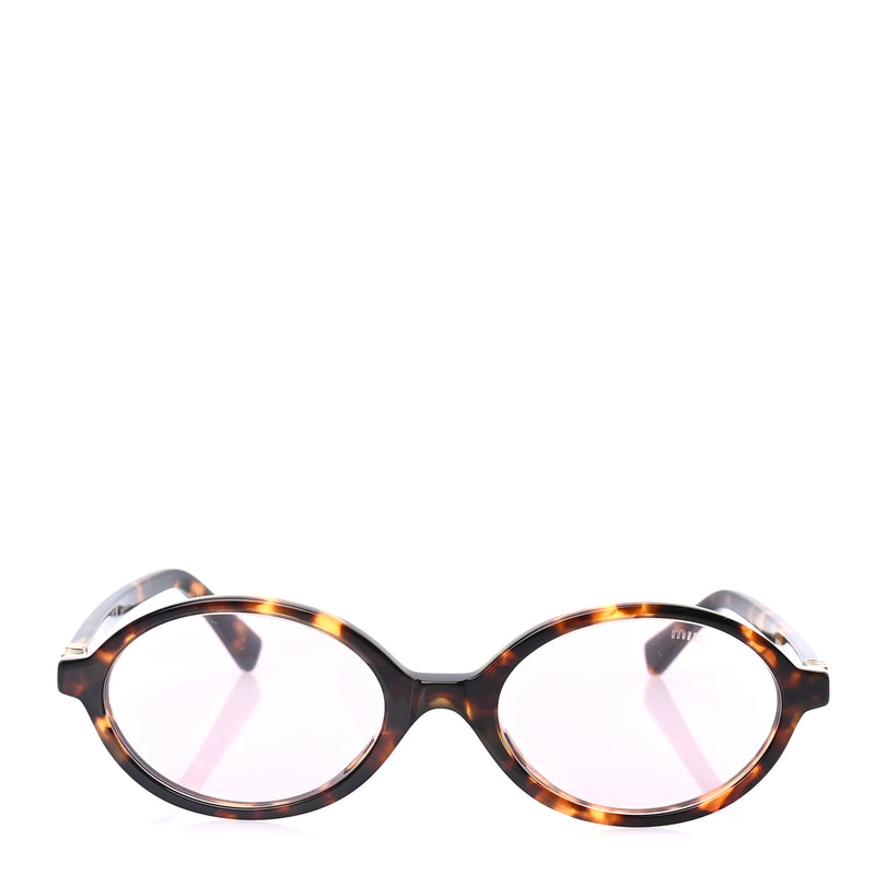  Miu Miu Acetate Oval Regard Sunglasses SMU04Z Tortoise