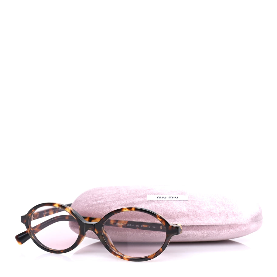 Miu Miu Acetate Oval Regard Sunglasses SMU04Z Tortoise Image 7