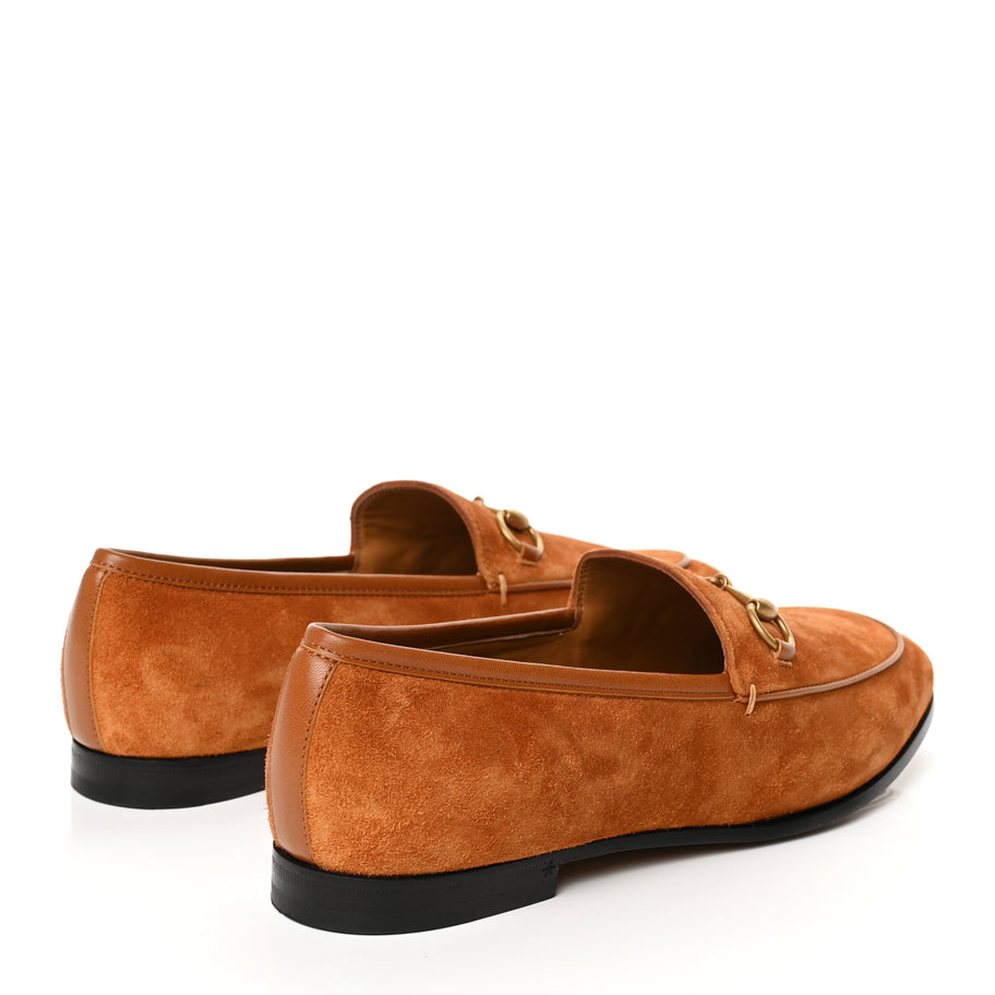 Gucci Suede Cachemire Malaga Kid Womens Jordaan Loafers 38 Blondie Cognac Image 5