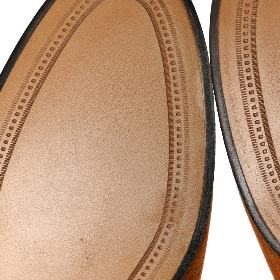 Gucci Suede Cachemire Malaga Kid Womens Jordaan Loafers 38 Blondie Cognac Image 10