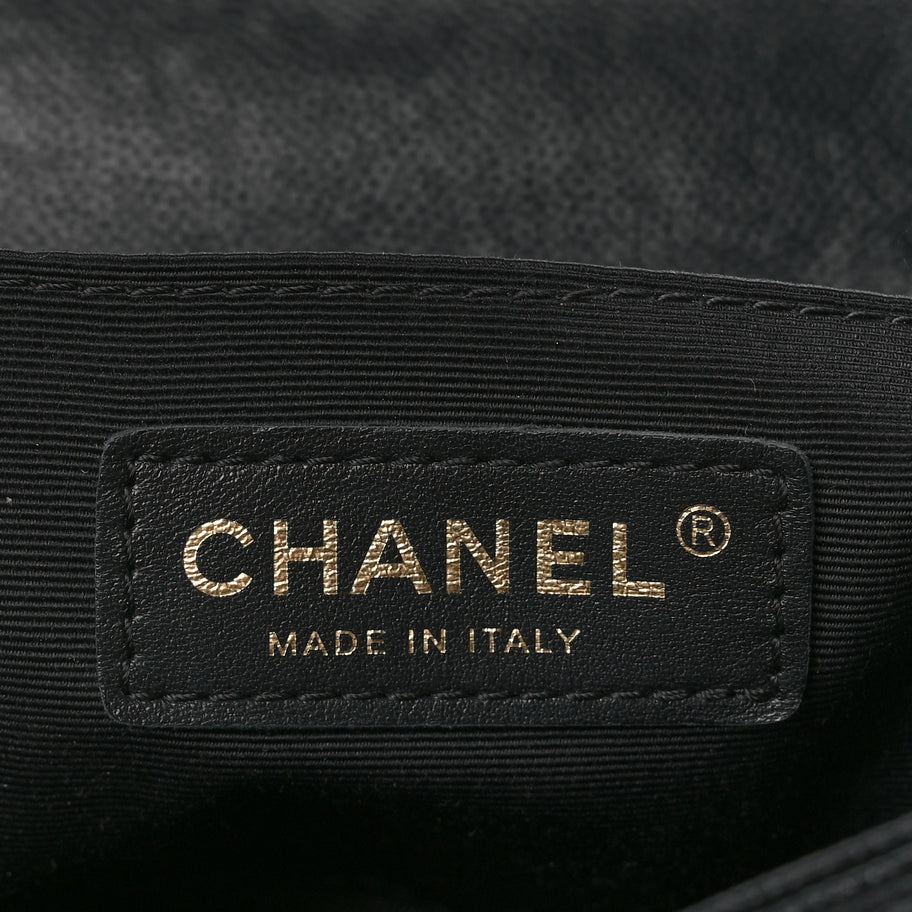 Chanel Shiny Caviar Quilted Small Duma Pockets Drawstring Backpack Black Image 5