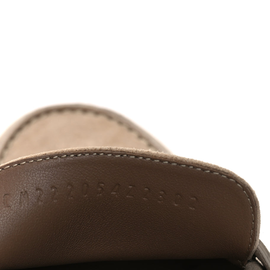 Hermes Suede Goatskin Womens Faubourg Loafers 37 Beige Argile Beige Argile Image 6
