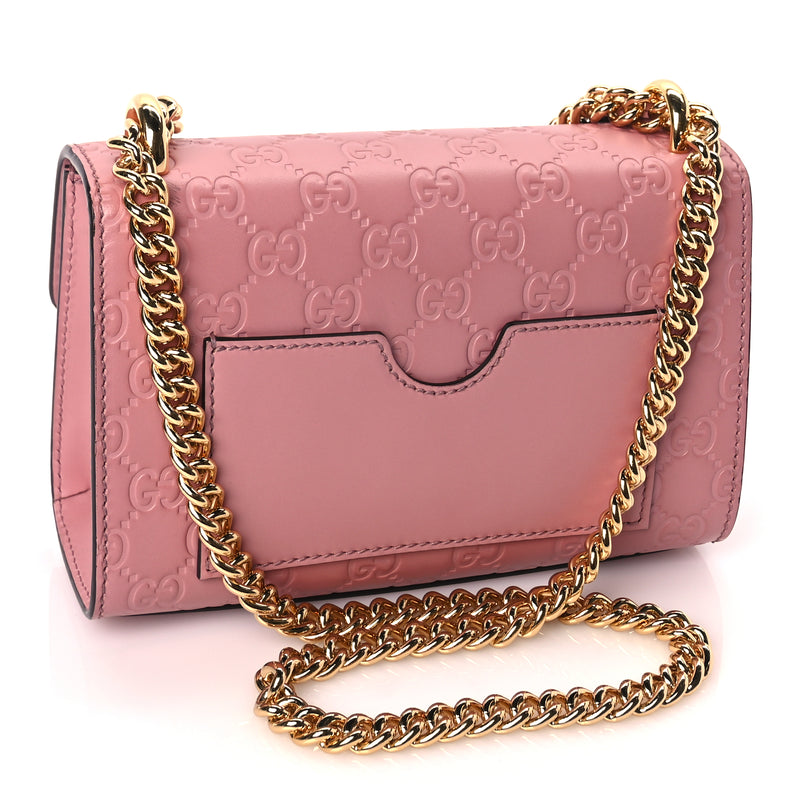  Gucci Guccissima Small Padlock Shoulder Bag Rose Baby Candy