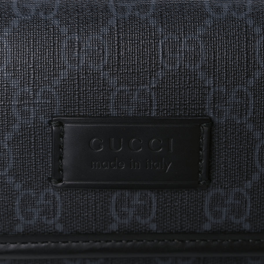 Gucci GG Supreme Monogram Web Slim Belt Bag Black Grey Image 6