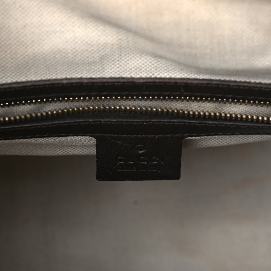 Gucci Monogram Selleria Calfskin Vintage Web Medium Boston Beige Ebony Cocoa Beige Ebony Cocoa Image 5