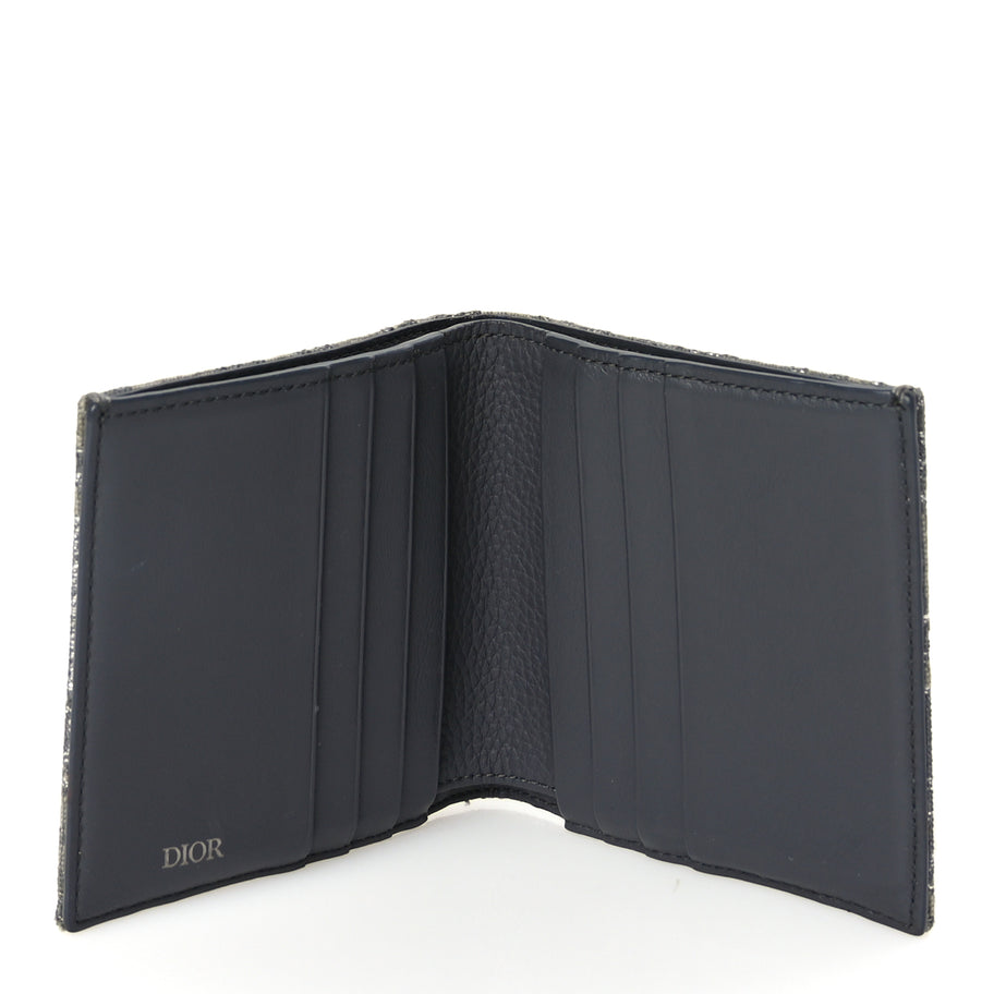 Christian Dior Oblique Bi-Fold Card Holder Grey Image 5