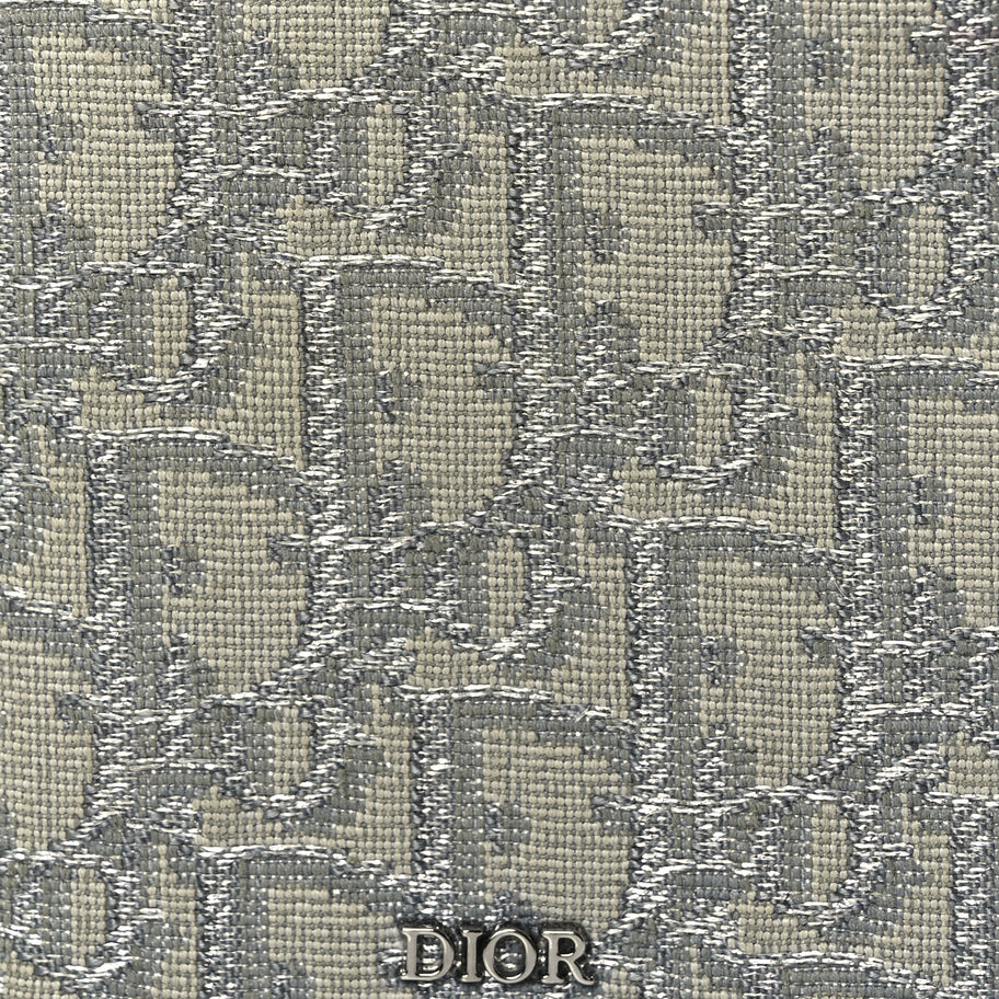 Christian Dior Oblique Bi-Fold Card Holder Grey Image 7