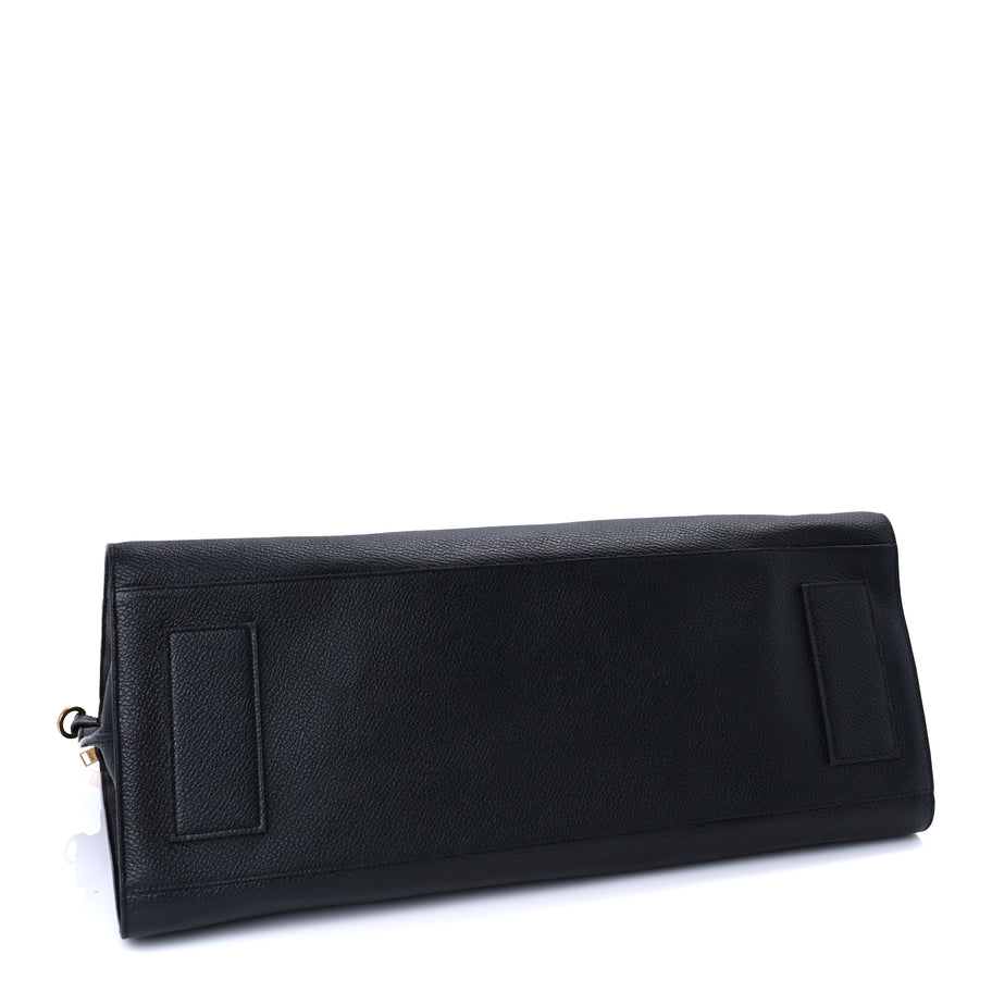 Saint Laurent Grained Calfskin 48H Sac De Jour Duffle Black Image 3