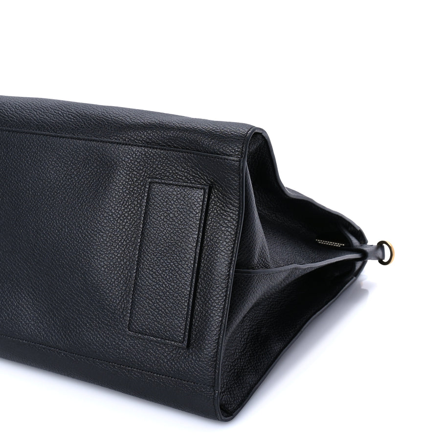 Saint Laurent Grained Calfskin 48H Sac De Jour Duffle Black Image 5