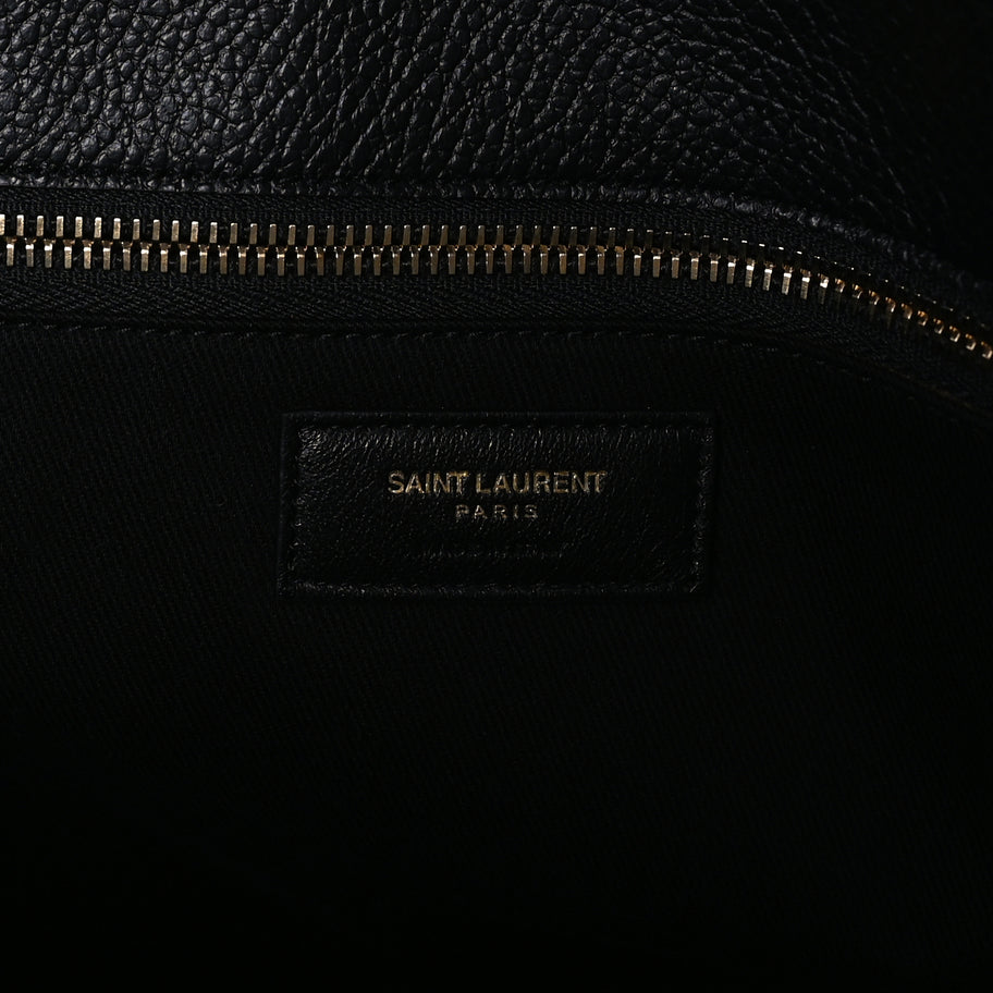 Saint Laurent Grained Calfskin 48H Sac De Jour Duffle Black Image 8
