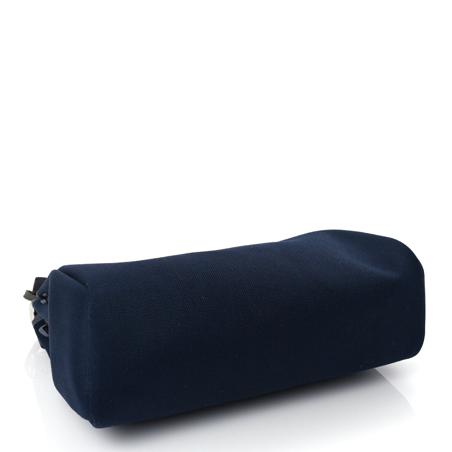 Hermes Military Toile Vache Hunter Herbag Zip Retourne 31 PM Bleu Marine Black Image 4