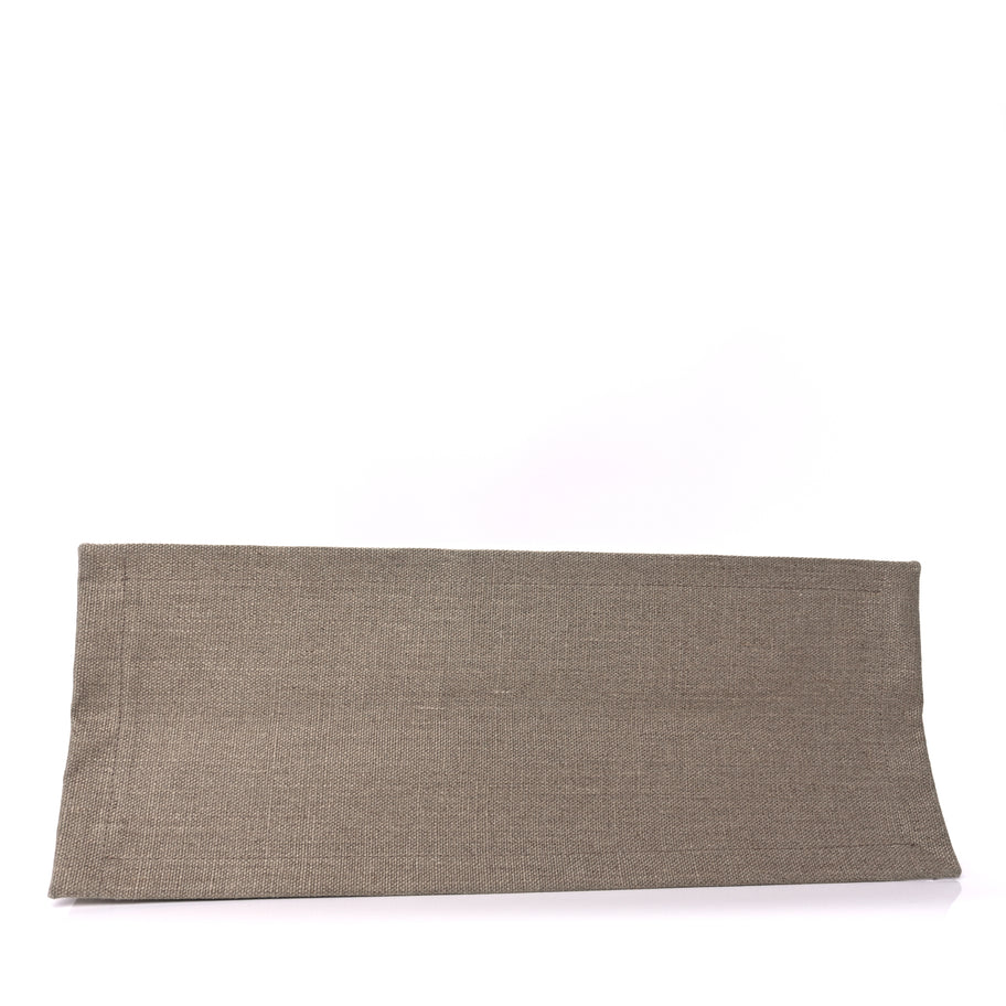Saint Laurent Linen Calfskin Small Rive Gauche Tote  Greggio Natural Image 3