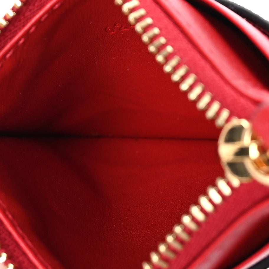 Gucci GG Supreme Monogram Apple Key Coin Case Card Holder Beige Multicolor Lobster Red Image 6