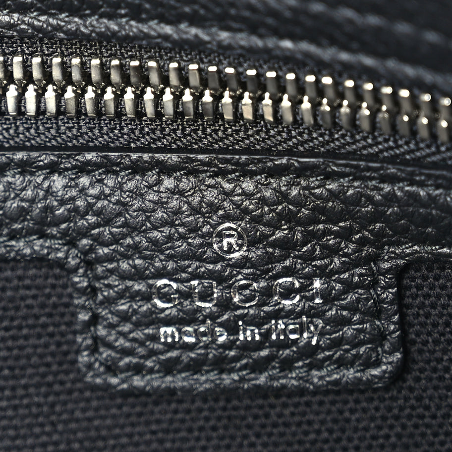 Gucci Grained Calfskin Large B Shoulder Bag Black Image 5