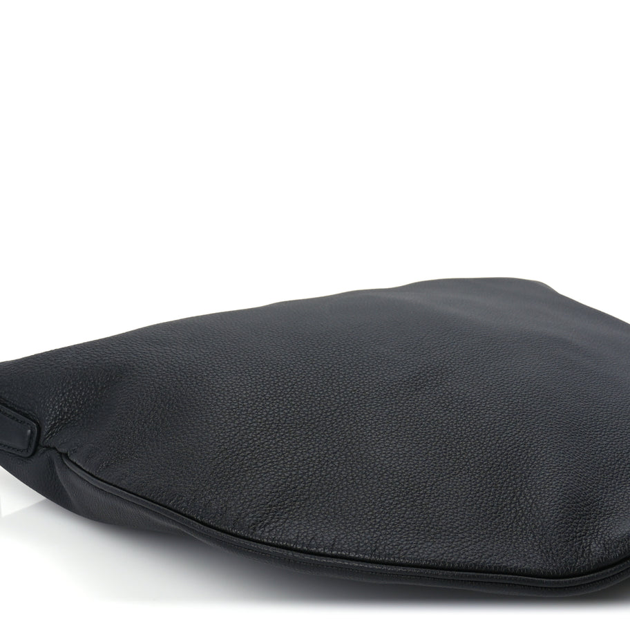 Gucci Grained Calfskin Large B Shoulder Bag Black Image 8