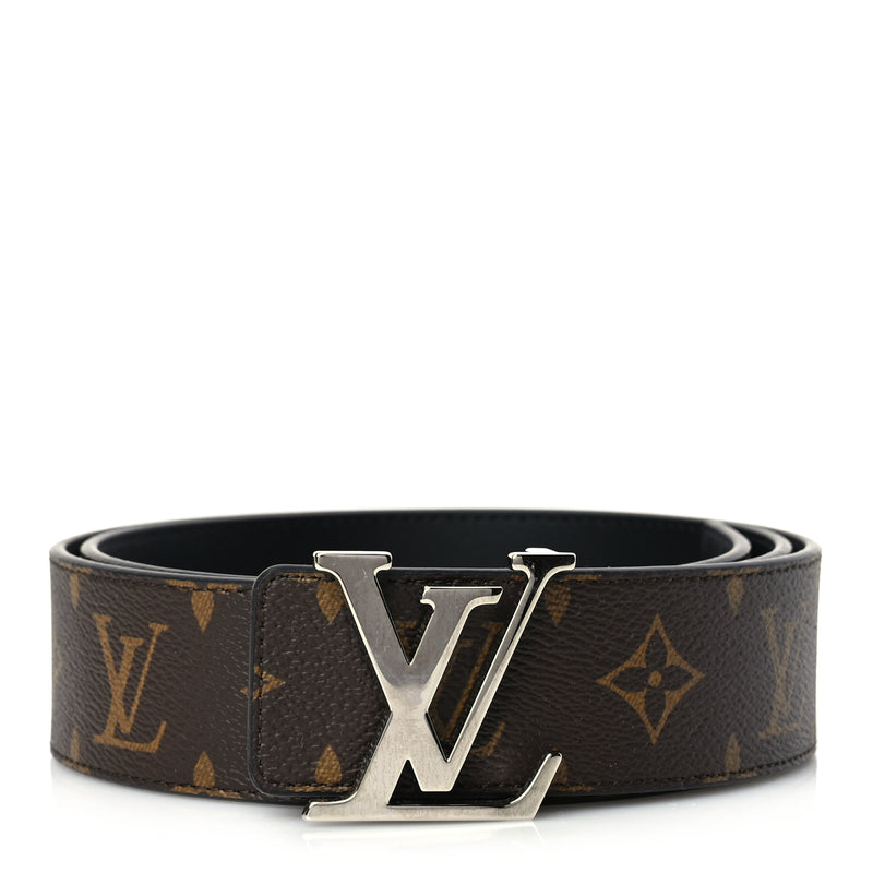  Louis Vuitton Calfskin Monogram 40mm LV Initiales Reversible Belt 90 36 Black