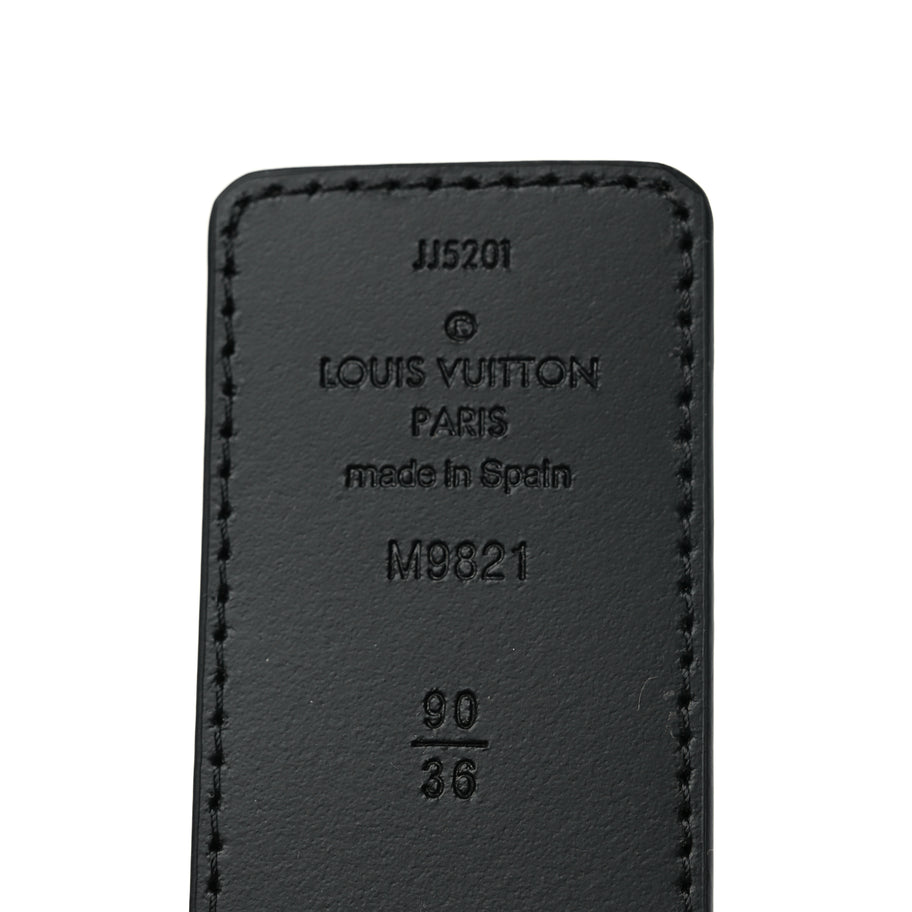 Louis Vuitton Calfskin Monogram 40mm LV Initiales Reversible Belt 90 36 Black Image 3