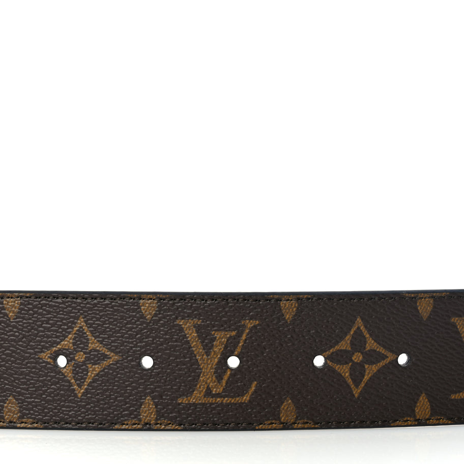 Louis Vuitton Calfskin Monogram 40mm LV Initiales Reversible Belt 90 36 Black Image 4