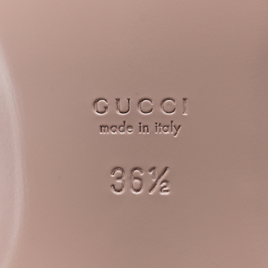 Gucci Cosmos Softy Calfskin Interlocking G Cut Out Slide Sandals 36.5 Light Pastel Green Image 7