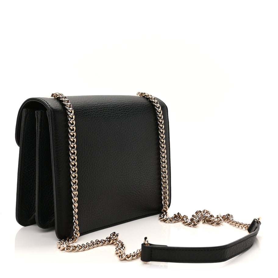 Gucci Dollar Calfskin Small Interlocking G Shoulder Bag Black Image 2