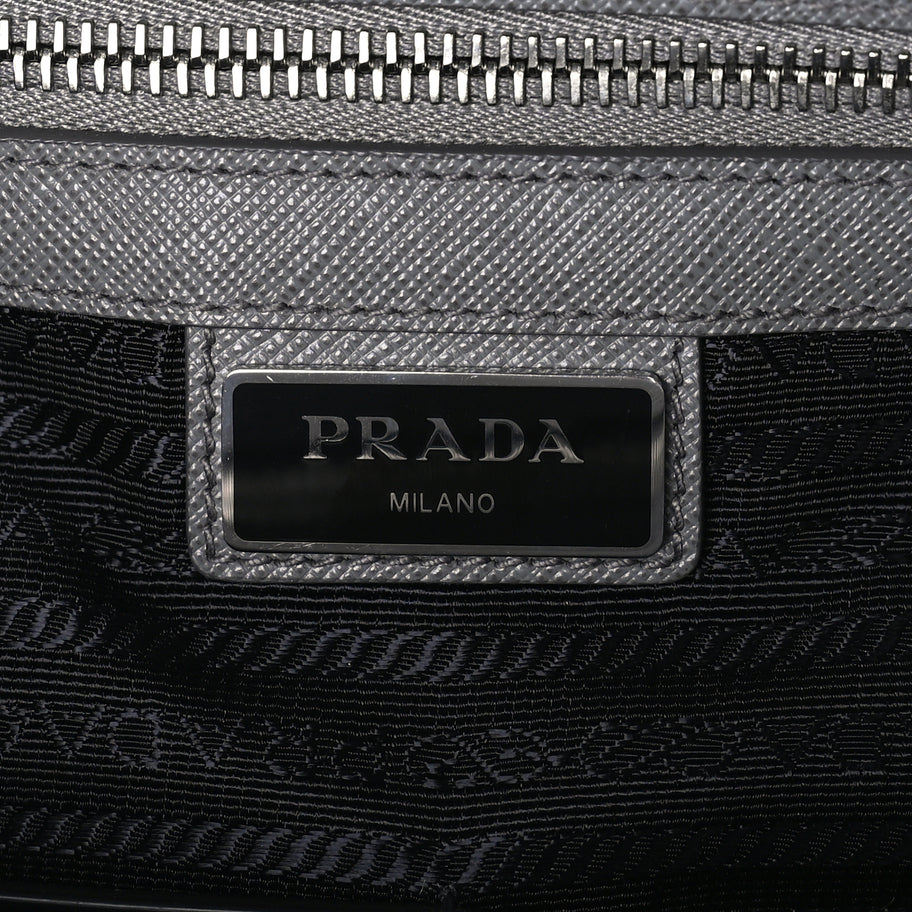 Prada Saffiano Travel Extra Large Galleria Double Zip Tote  Marmo Image 5