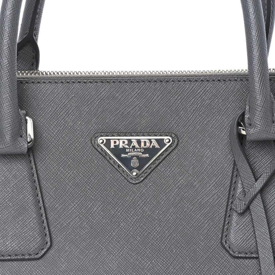 Prada Saffiano Travel Extra Large Galleria Double Zip Tote  Marmo Image 6