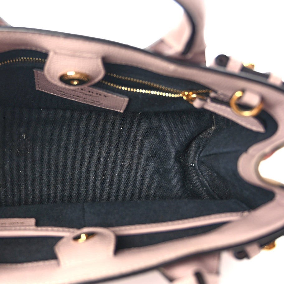 Burberry Derby Calfskin House Check Small Banner Tote Pink Image 4