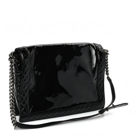 Chanel Patent Large Boy Reverso Flap Black Image 6
