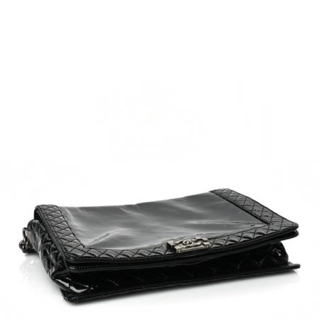 Chanel Patent Large Boy Reverso Flap Black Image 9