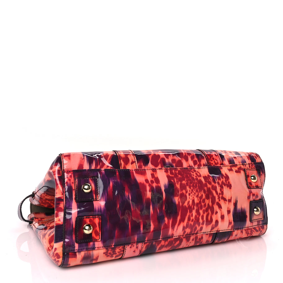 Mulberry Patent Loopy Leopard Bayswater Plum Image 3