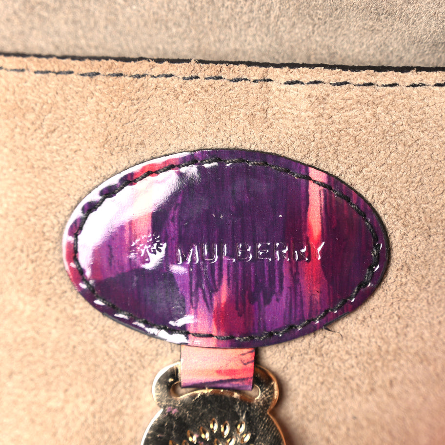 Mulberry Patent Loopy Leopard Bayswater Plum Image 5