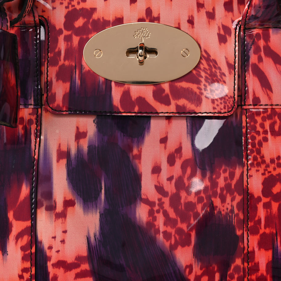 Mulberry Patent Loopy Leopard Bayswater Plum Image 6