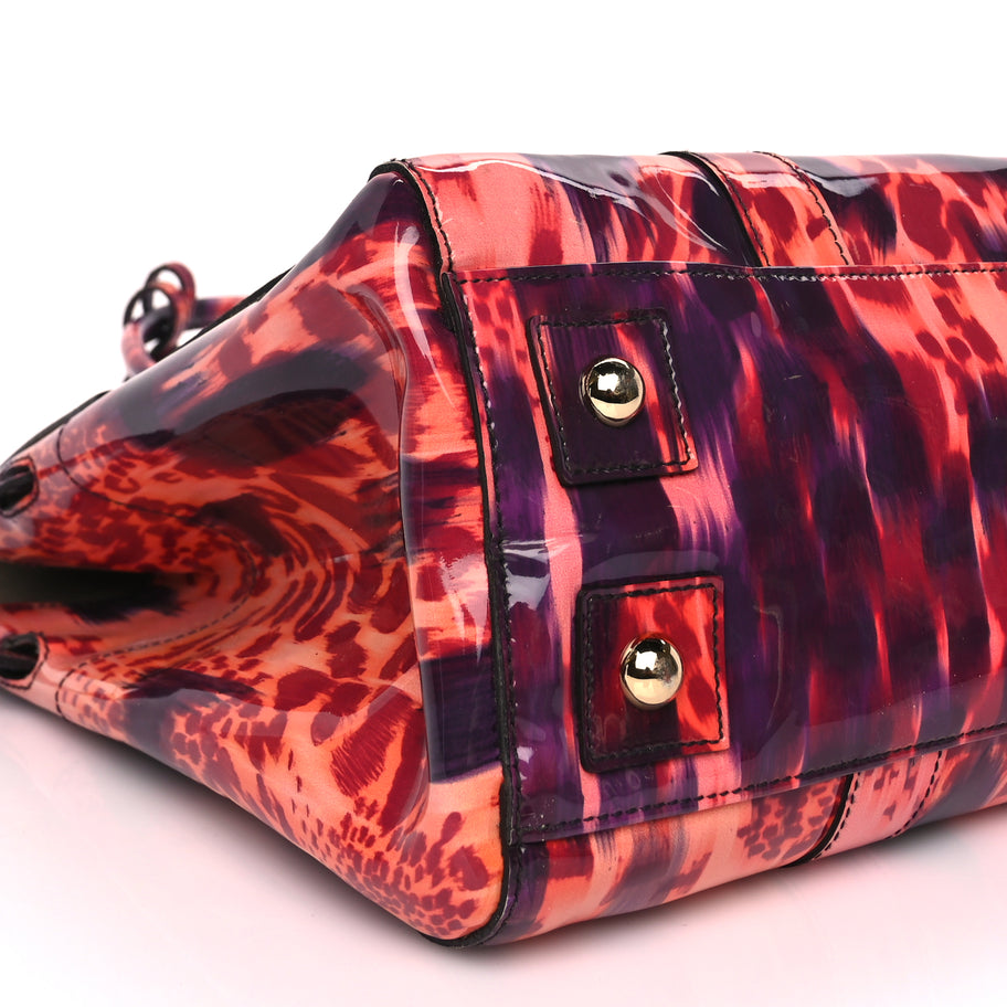 Mulberry Patent Loopy Leopard Bayswater Plum Image 7