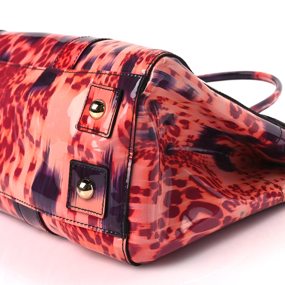 Mulberry Patent Loopy Leopard Bayswater Plum Image 8
