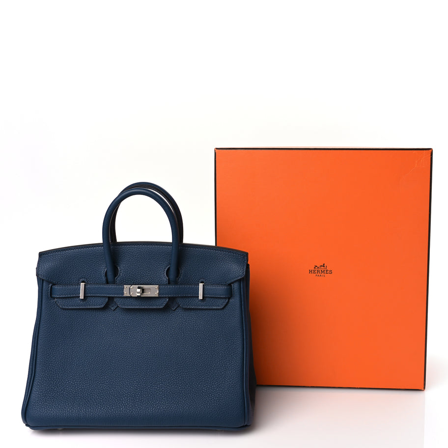 Hermes Togo Birkin 25 Bleu de Prusse Image 11