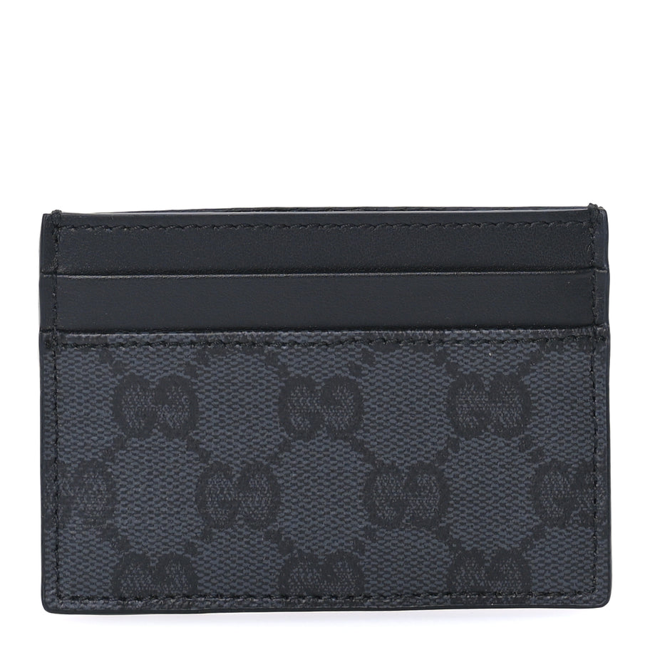 Gucci GG Supreme Monogram Card Holder  Grey Black Image 1