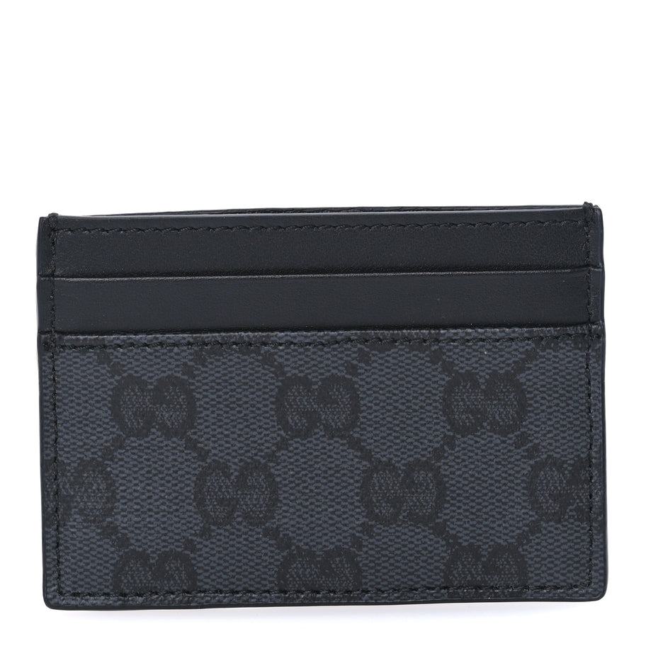 Gucci GG Supreme Monogram Card Holder  Grey Black Image 3
