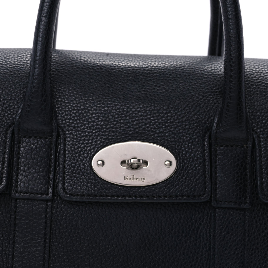 Mulberry Small Classic Grain Bayswater  Black Image 6
