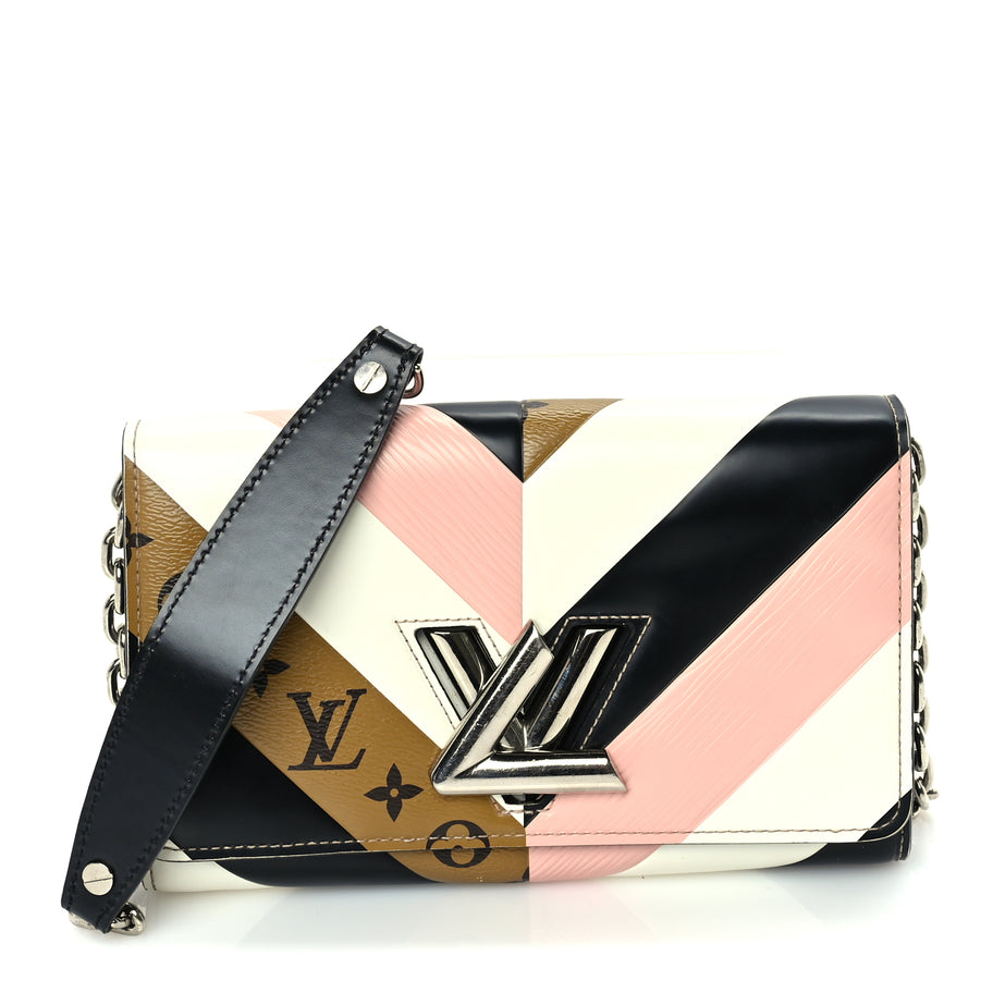 Louis Vuitton Epi Reverse Monogram Twist Chain Wallet Rose Ballerine Image 1