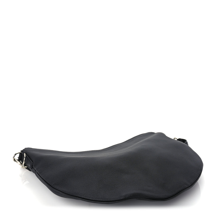 Gucci Grained Calfskin Large B Shoulder Bag Black Image 3