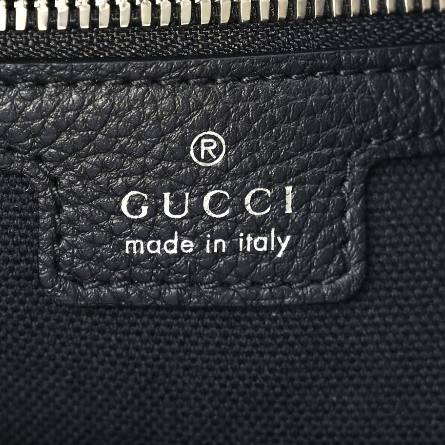 Gucci Grained Calfskin Large B Shoulder Bag Black Image 5