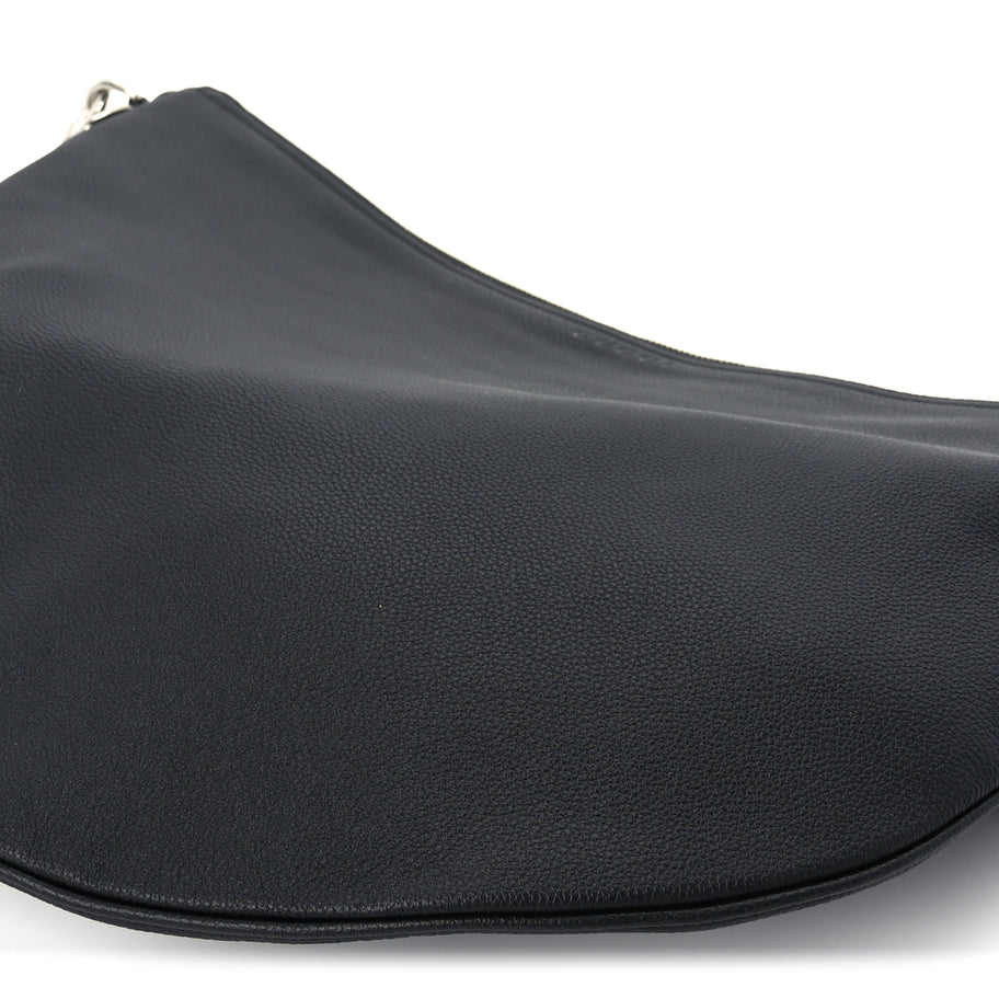 Gucci Grained Calfskin Large B Shoulder Bag Black Image 8