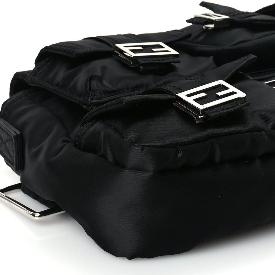 Fendi Econyl Cuoio Romano Multipocket Baguette Black Image 7