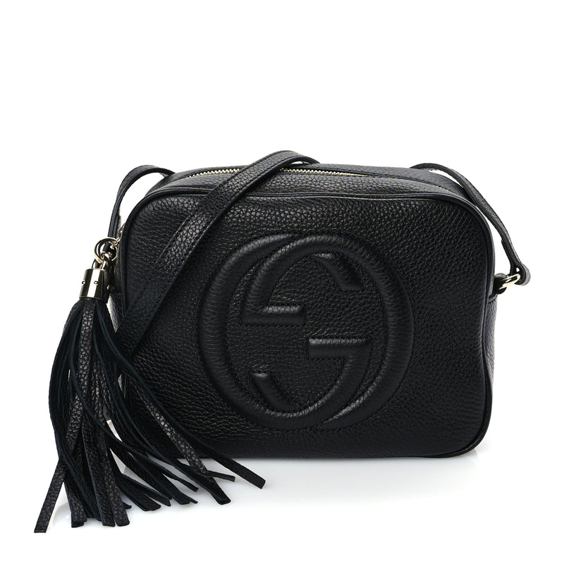  Gucci Pebbled Calfskin Small Soho Disco Bag Black