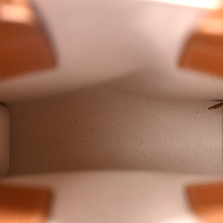 Celine Canvas Calfskin Mini Vertical Cabas Natural Tan Image 4