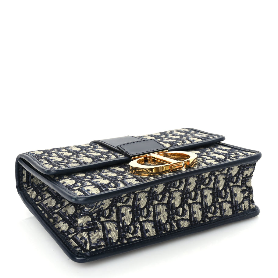 Christian Dior Oblique 30 Montaigne Flap Bag Blue Image 3